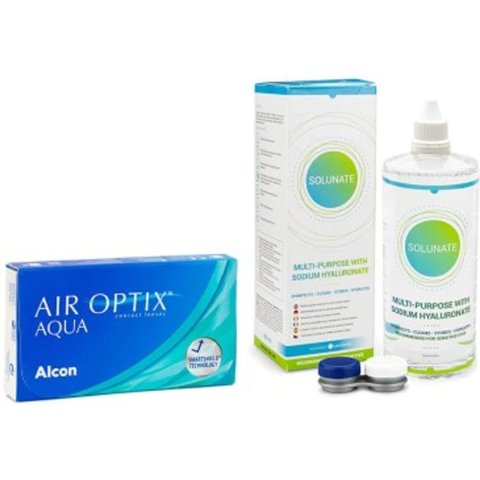 Air Optix Aqua (6 lenzen) + Oxynate Peroxide 380 ml met lenzendoosje