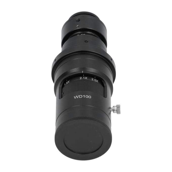 200X Instelbare Continue Zoom C-Mount Optische Lens Industriële Videomicroscoop Lenzen black