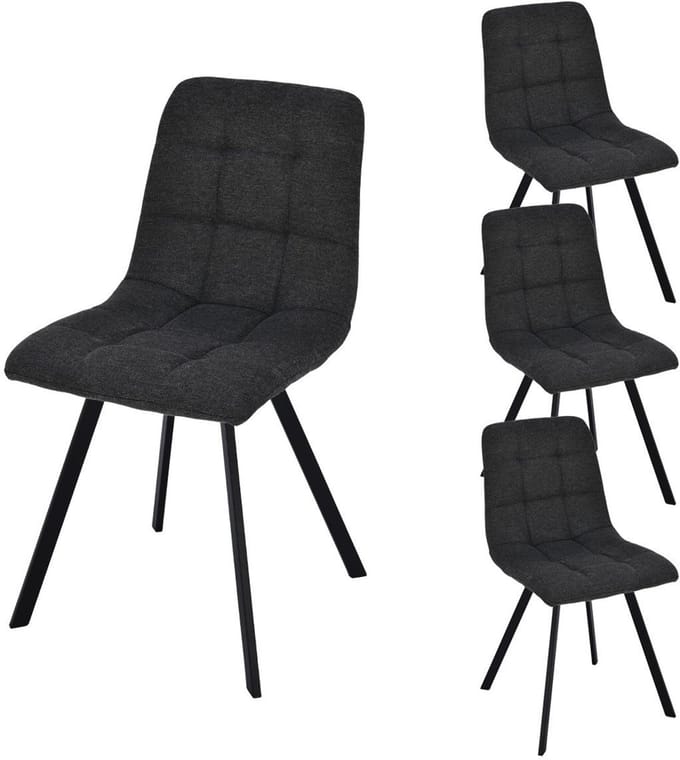 CALICOSY - Set van 4 gestoffeerde stoelen - CHILLI