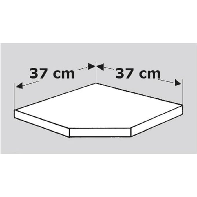 Hoeklegbord, voor legbordstelling Stora 100, B 370/370 x D 400 mm,