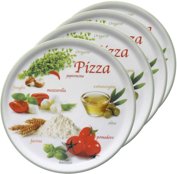 MamboCat Set van 4 pizzaborden Napoli Pizzafoods groen 33cm