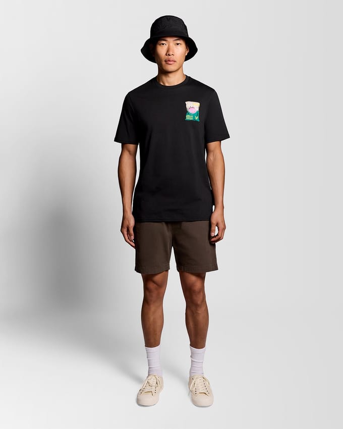 Geborduurde Graphic Crew Neck T-shirt