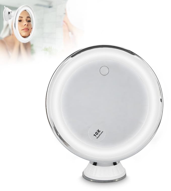 Dailygoods - Vergrotende Make-upspiegel met Licht en Zuignap
