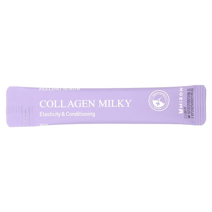 Mizon, Collagen Milky Peeling Scrub, geurloos, 40 stuks, 5g per stuk white
