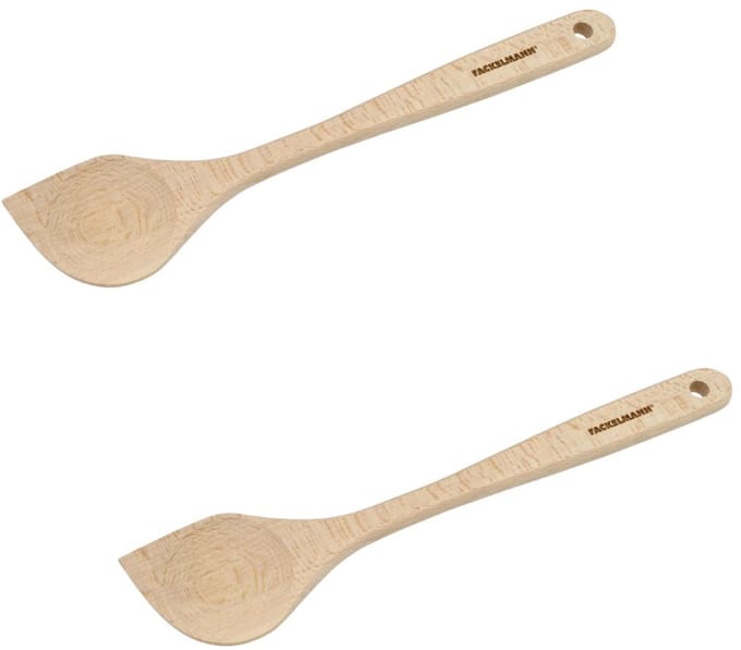 Set van 2 Houten Keukengereedschappen met Afgeschuinde Rand FSC Fackelmann