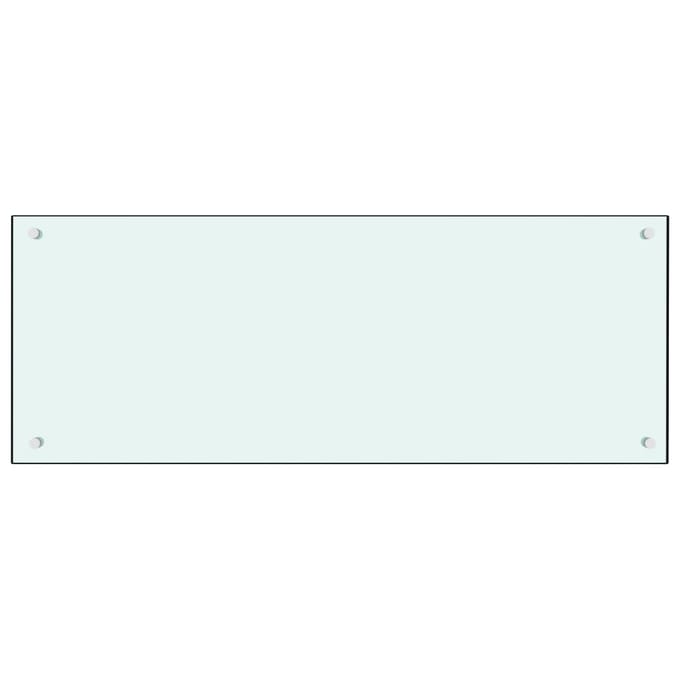vidaXL - Spatscherm - keuken - 100x40 - cm - gehard - glas - melkwit