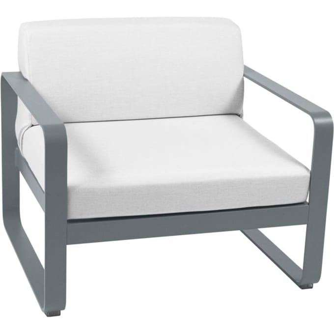 Fermob - BELLEVIE fauteuil - 81 witgrijs - 26 stormgrijs mat - 4 - 6 Wochen