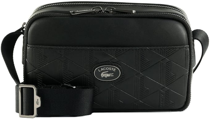 LACOSTE schoudertas Camera Bag Noir zwart