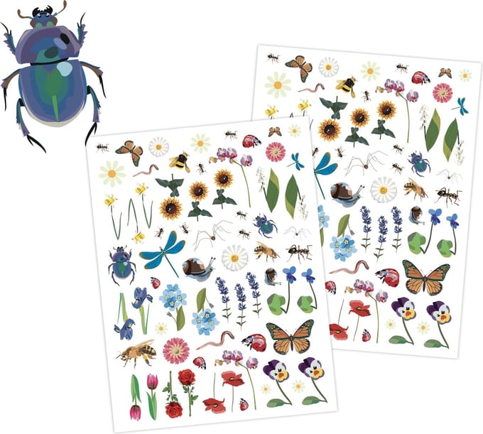 Insecten Stickers – 2 Stickervellen voor Kinderen - Knutsel Stickers