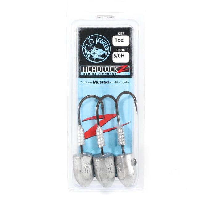Tackle Tactics TT Headlockz HD Jig Head 1 oz 5/0 H 3/pak (3252) white
