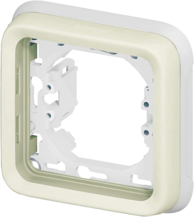 Afdekraam - Frame Wandplaat - Afdekken Leidingen - Enkele Configuratie - 1 Module - Wit
