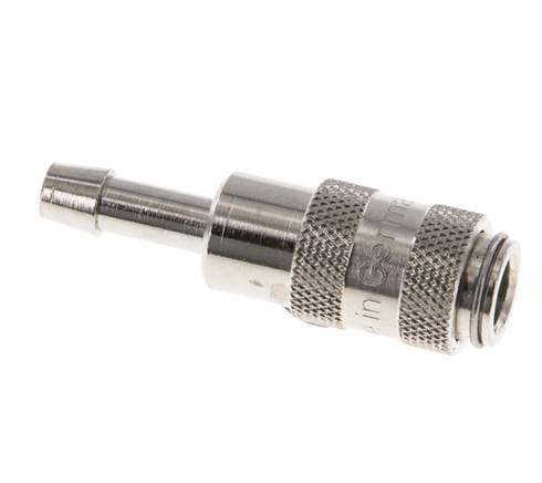 Vernikkeld Messing DN 2.7 (Micro) Luchtkoppeling Snelkoppeling 4 mm Slangpilaar