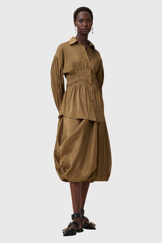 AllSaints Nia Skirt Breen Brown Taglia: 6 | Minigonne Outlet | Donna | Marrone