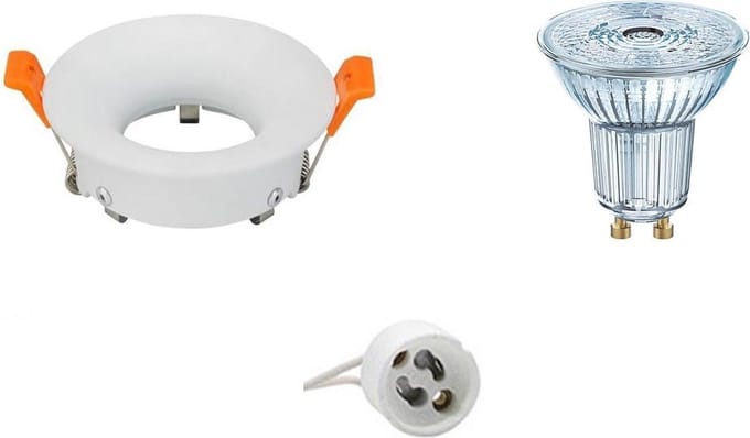 LED Spot Set - LEDVANCE Parathom PAR16 940 36D - GU10 Fitting - Dimbaar - Inbouw Rond - Mat Wit - 3.4W - Natuurlijk Wit 4000K - Ø85mm
