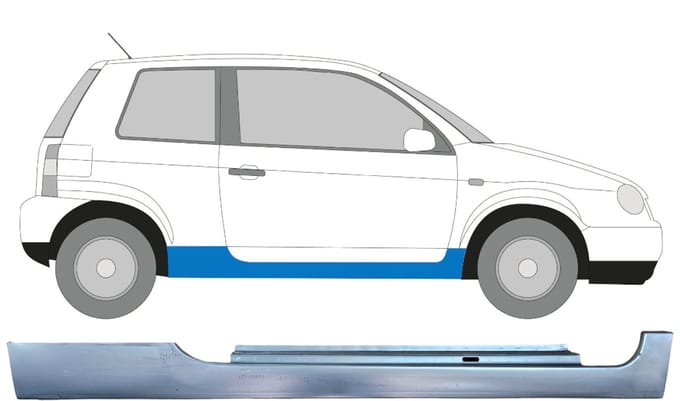 Volledige dorpel voor Seat Arosa 1997-2004 / Rechts