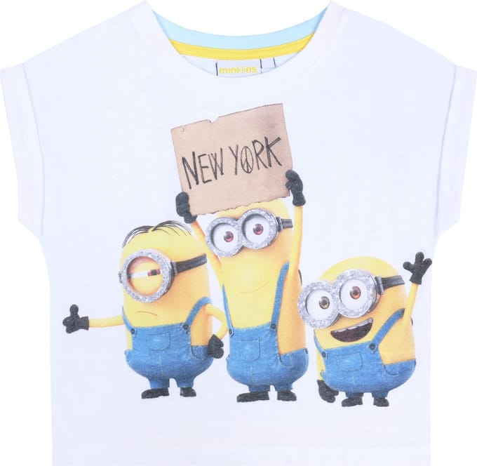 Wit, kort T-shirt/top MINIONS