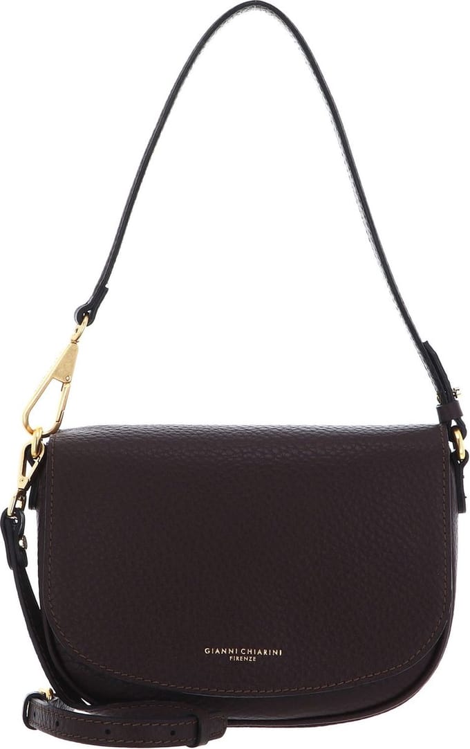 GIANNI CHIARINI Leren Schoudertas Brooke Crossbody Bag Testa Di Moro Bruine