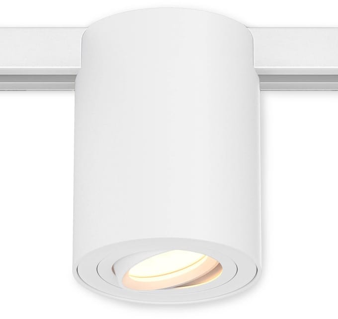 Ledvion - Railspot 1-Fase - Kantelbaar - Wit Aluminium - Opbouwspot