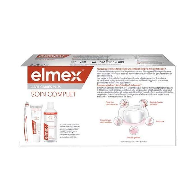 Dentifrice Elmex Anti-Caries Soin Complet - 2x75 ml