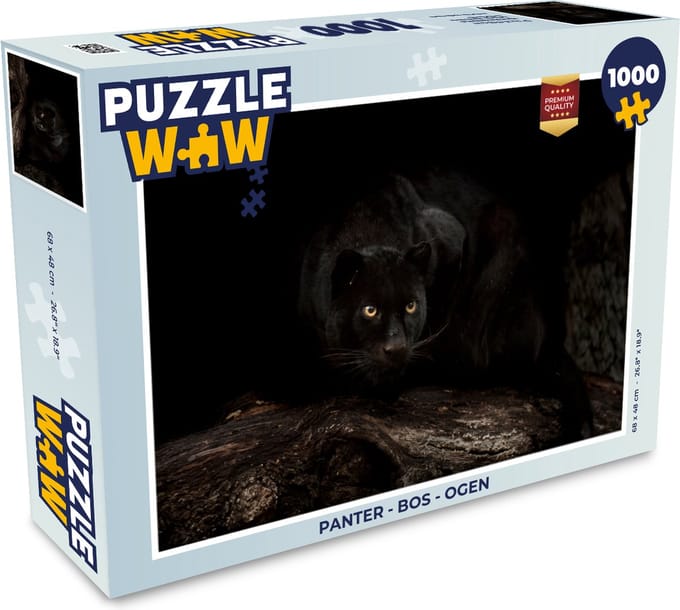 Puzzel Panter - Bos - Ogen - Legpuzzel - Puzzel 1000 stukjes volwassenen