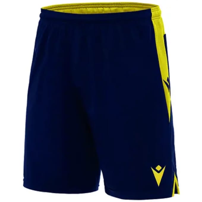 Macron Tempel Short Kinderen - Marine / Geel | Maat: 164