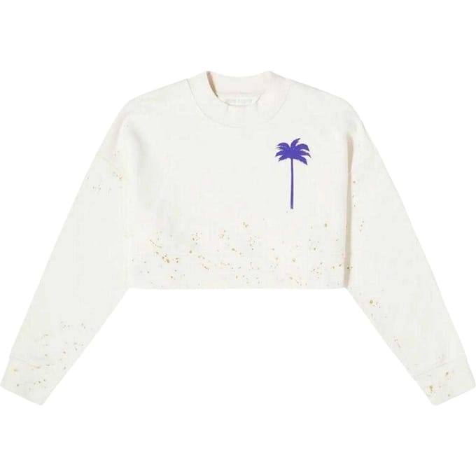Palm Angels Dames/Dames Sweatshirt met geverfd overhemd (Wit)