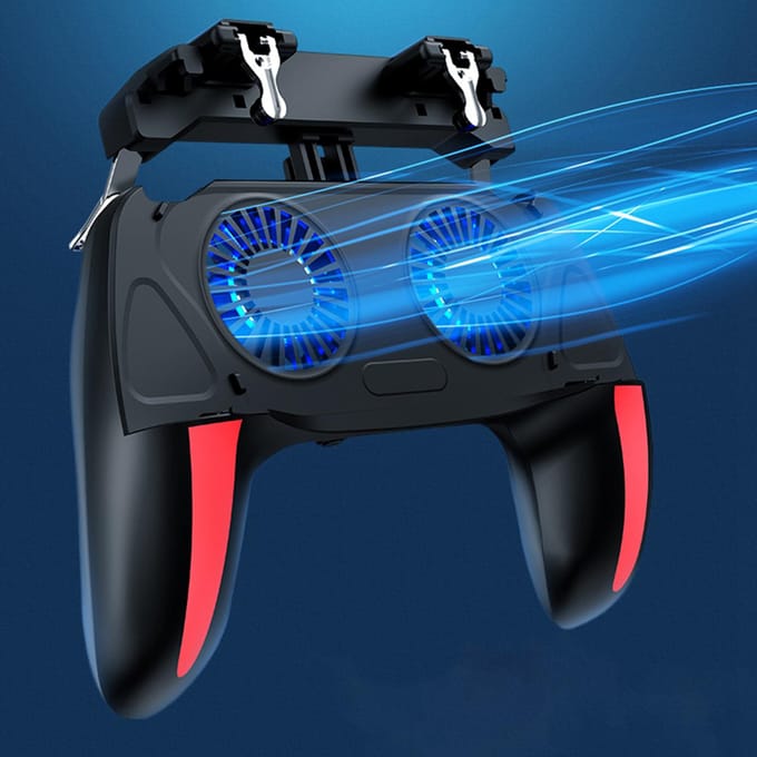 Ventilateurs de refroidissement doubles Manette de jeu pour téléphone portable avec batterie 2500mAh black