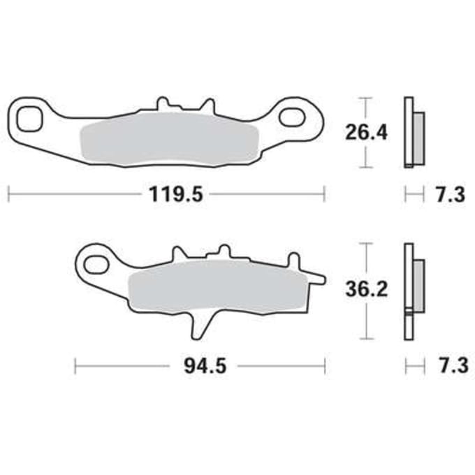Bremsbelagsatz, ohne Straßenzulassung TRW MOTO MCB697RSI