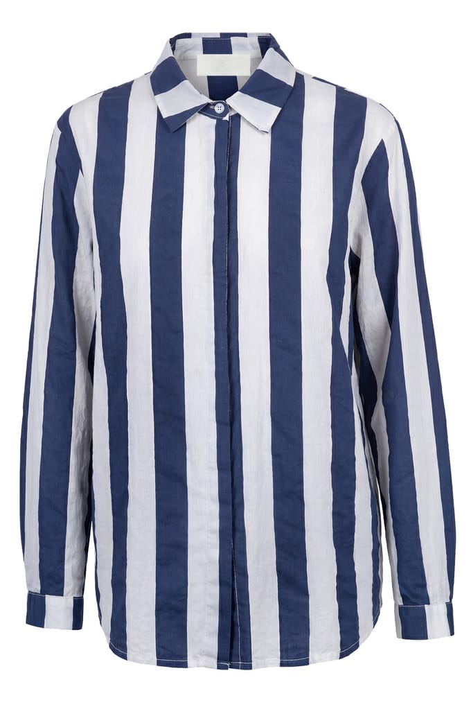 La Femme Blanche - Shirt - 471598 - Gesso/Blu
