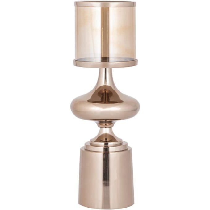 PTMD - Windlicht Uvira - Bruin - 15x15x43cm
