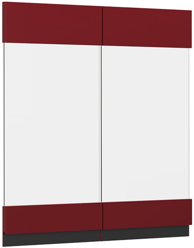 Vicco R-Line Keukenfront – 59.2 x 59 cm meubelfront voor de glazen hangkast Rood