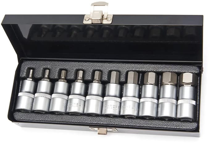 HBM inbus doppenset, 1/2 inch, 10 delig