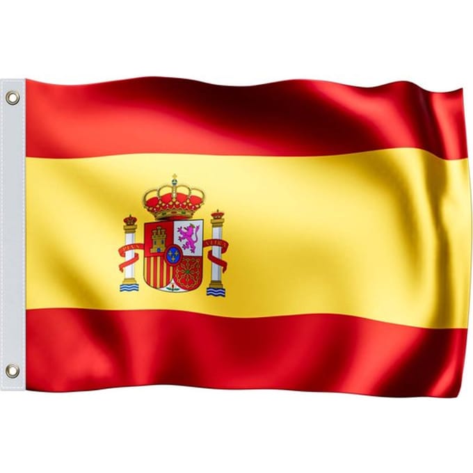 Monzana Vlag Spanje - Metalen Ringen - 150x90cm - Polyester