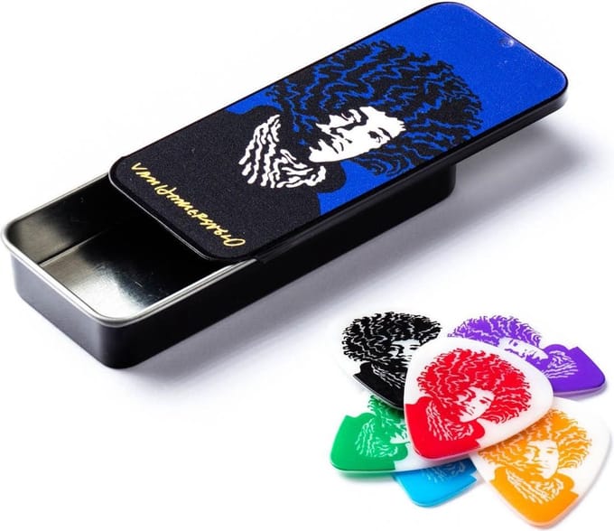 Jim Dunlop Jimi Hendrix - Plectrums - Jimi - Medium - Pick Tin 6 Stuks