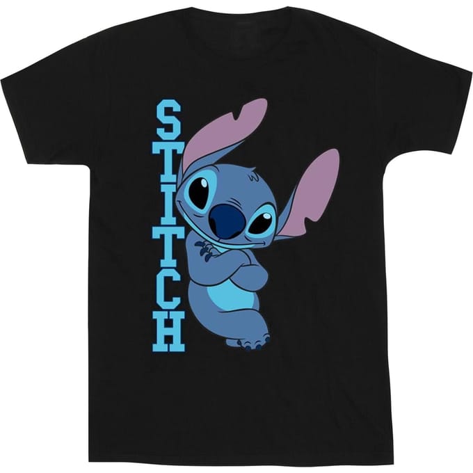 Disney Heren Lilo en Stitch Posing T-shirt (Zwart)