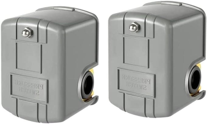 Waterdrukschakelaar - Pompschakelaar - Automatische Waterdruk - Instelbaar Bereik - 40-60 PSI - Grijs