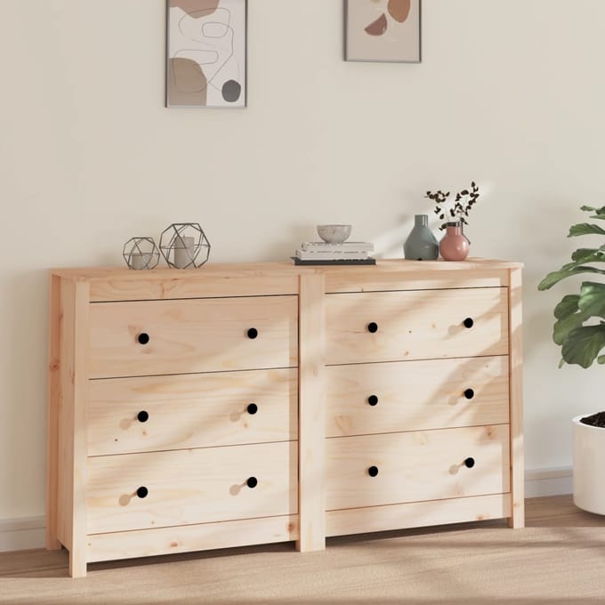 vidaXL - Dressoir - 140x35x80 - cm - massief - grenenhout