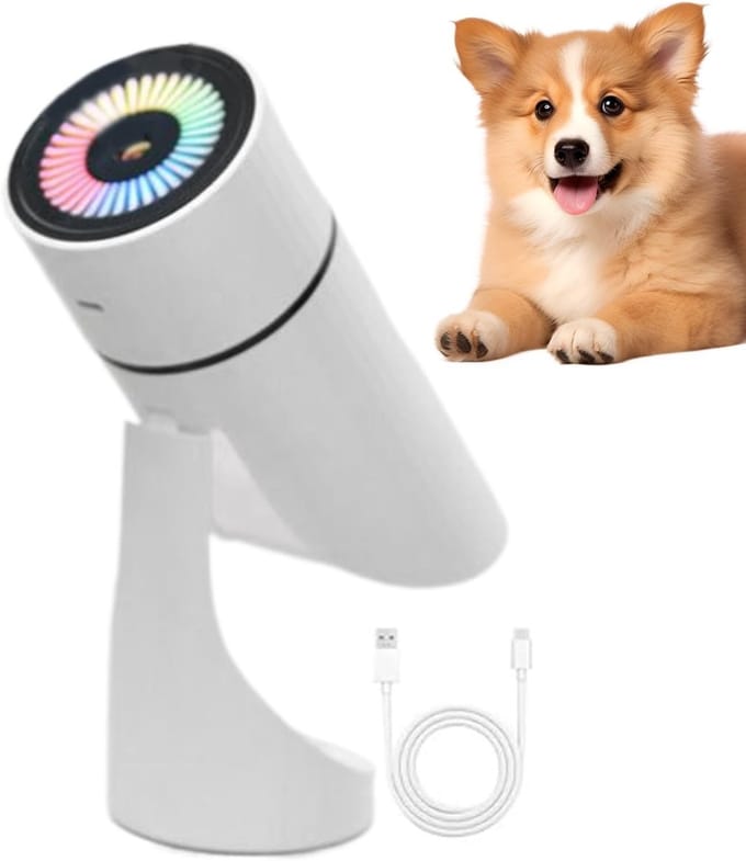 Luchtbevochtiger Hond - Mist Diffuser - Thuisgebruik - Instelbare Mist - 260 ml Tank - Wit