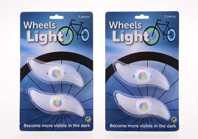 *** Spaakverlichting Multicolour 4 Stuks – Fietslamp - Kinderfiets - Veiligheid - van Heble® ***