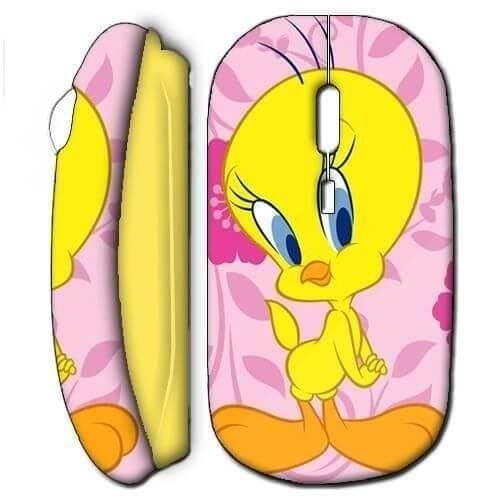 Draadloze Muis Titi Roze Design Geel