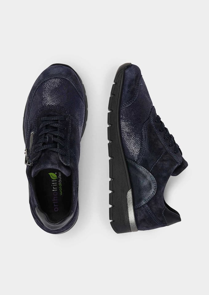 Sneakers met loopzool met luchtkussentjes - marine - Gr. 6,5 van Goldner Fashion