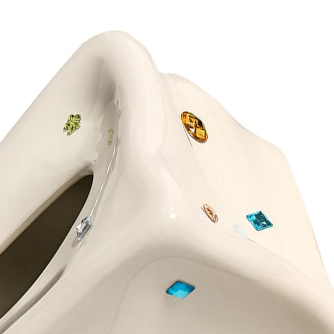 Keramische tissueboxhouder Decoratieve elegante tissuedoos voor het gezicht, servetdispenser voor het avondeten beige