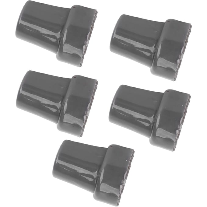 5 STUKS 22mm Enkele Hoek Stoktips Imitatie Bandtextuur Conserverend Antislip Rubber Translucent grijs