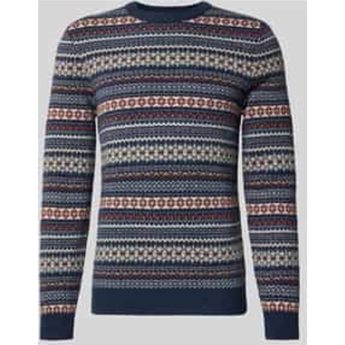 Gebreide pullover van wolmix met ronde hals