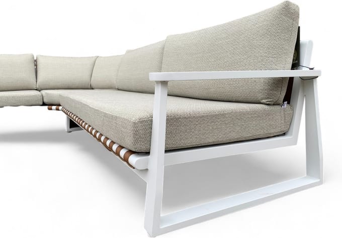 Loungeset / Hoekset Molvena | Aluminium Frame Wit