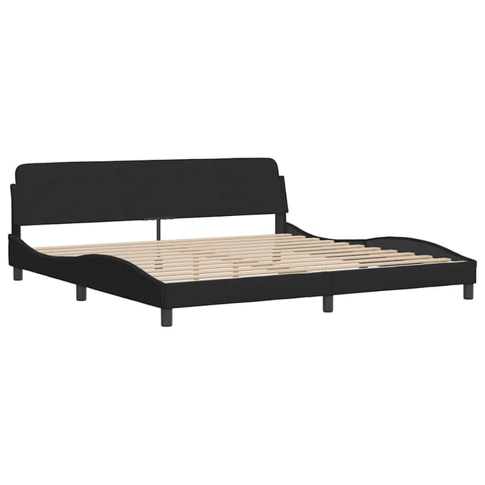 vidaXL - Bedframe - "Dover" - 200x200 - cm - fluweel - zwart
