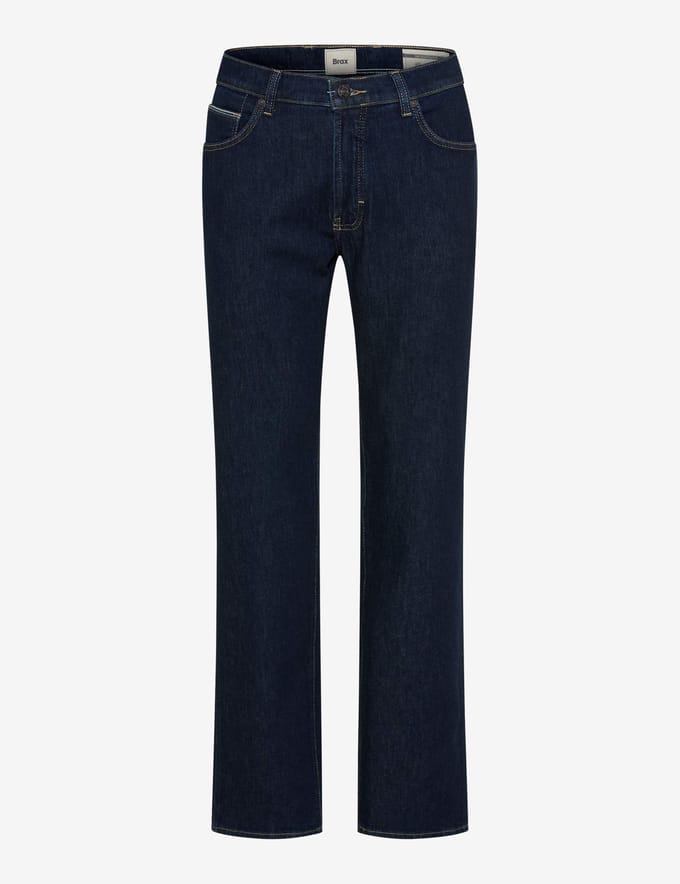 Brax Heren Jeans  Style CLINT BLUE NIGHT USED, denim donkerblauw, maat 32/30