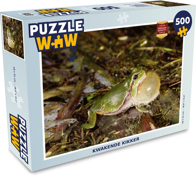 Puzzel Kwakende kikker - Legpuzzel - Puzzel 500 stukjes