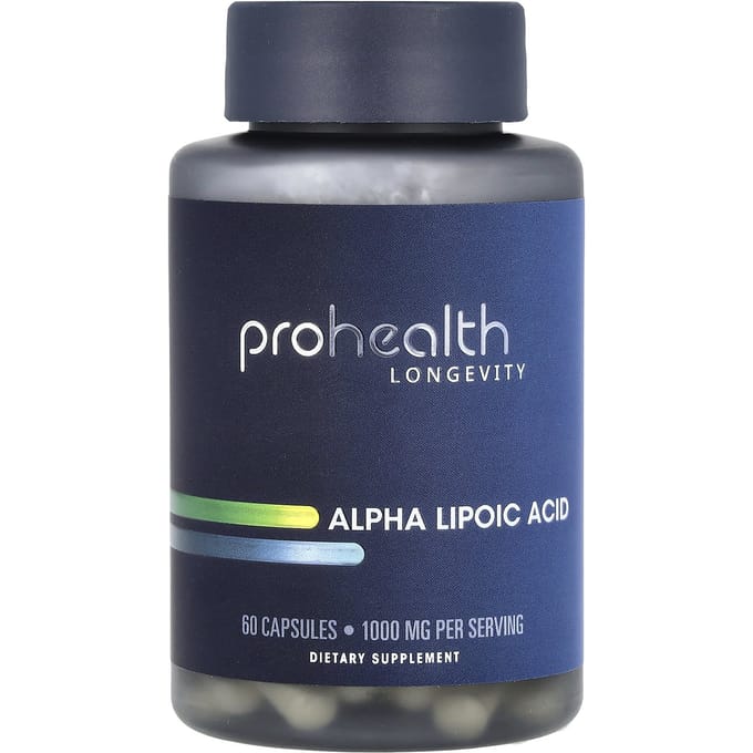 ProHealth Longevity, acide alpha-lipoïque, 1 000 mg, 60 capsules (500 mg par gélule)