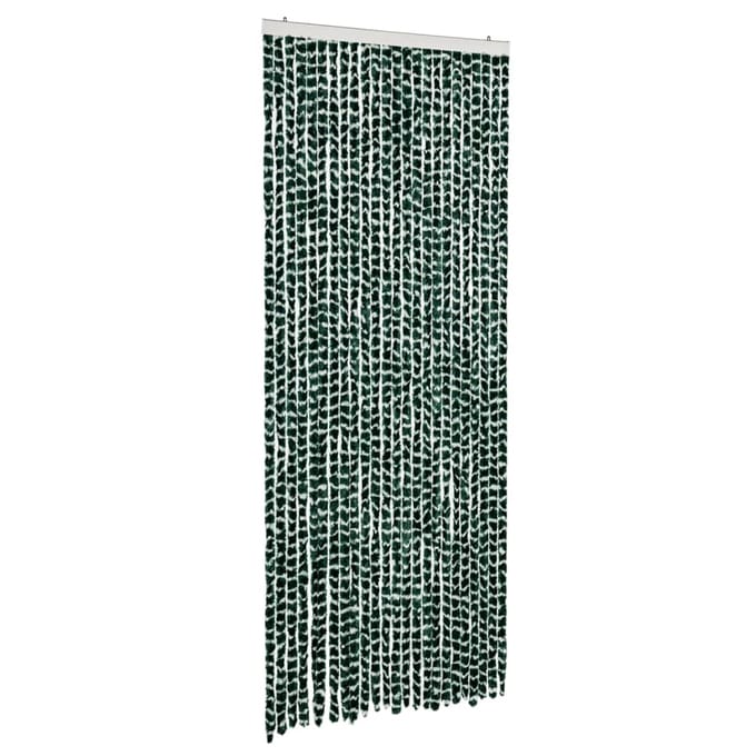 vidaXL - Vliegengordijn - 100x200 - cm - chenille - groen - en - wit